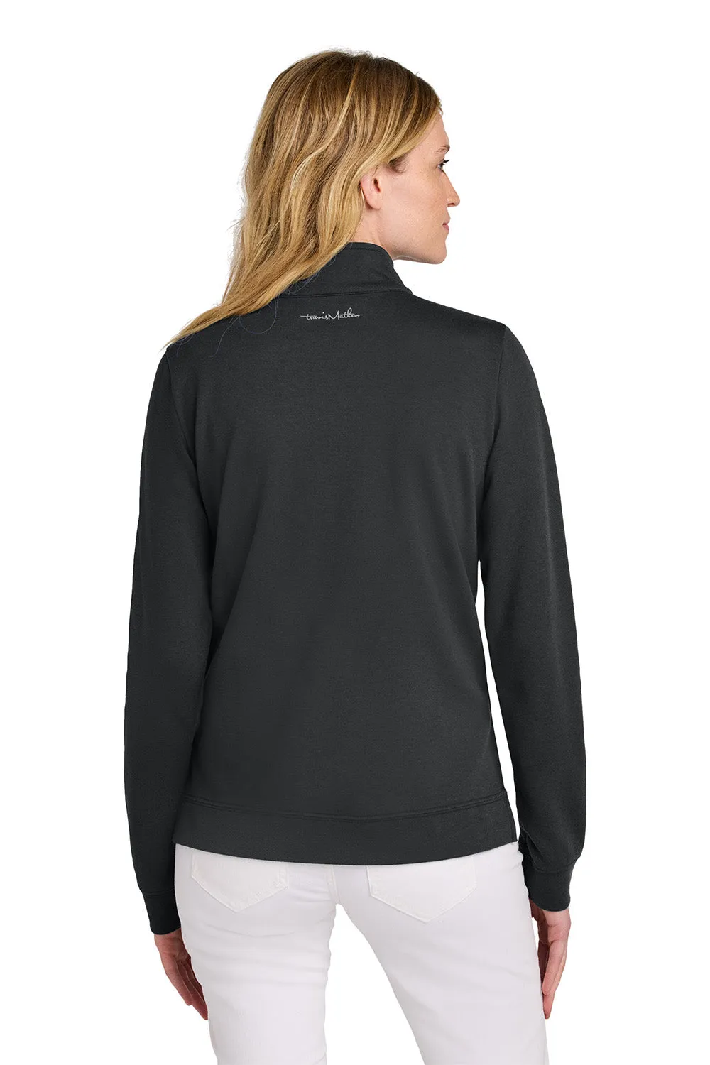 TravisMathew Damen Coveside Knitterfreies 1/4-Zip Sweatshirt - Schwarz