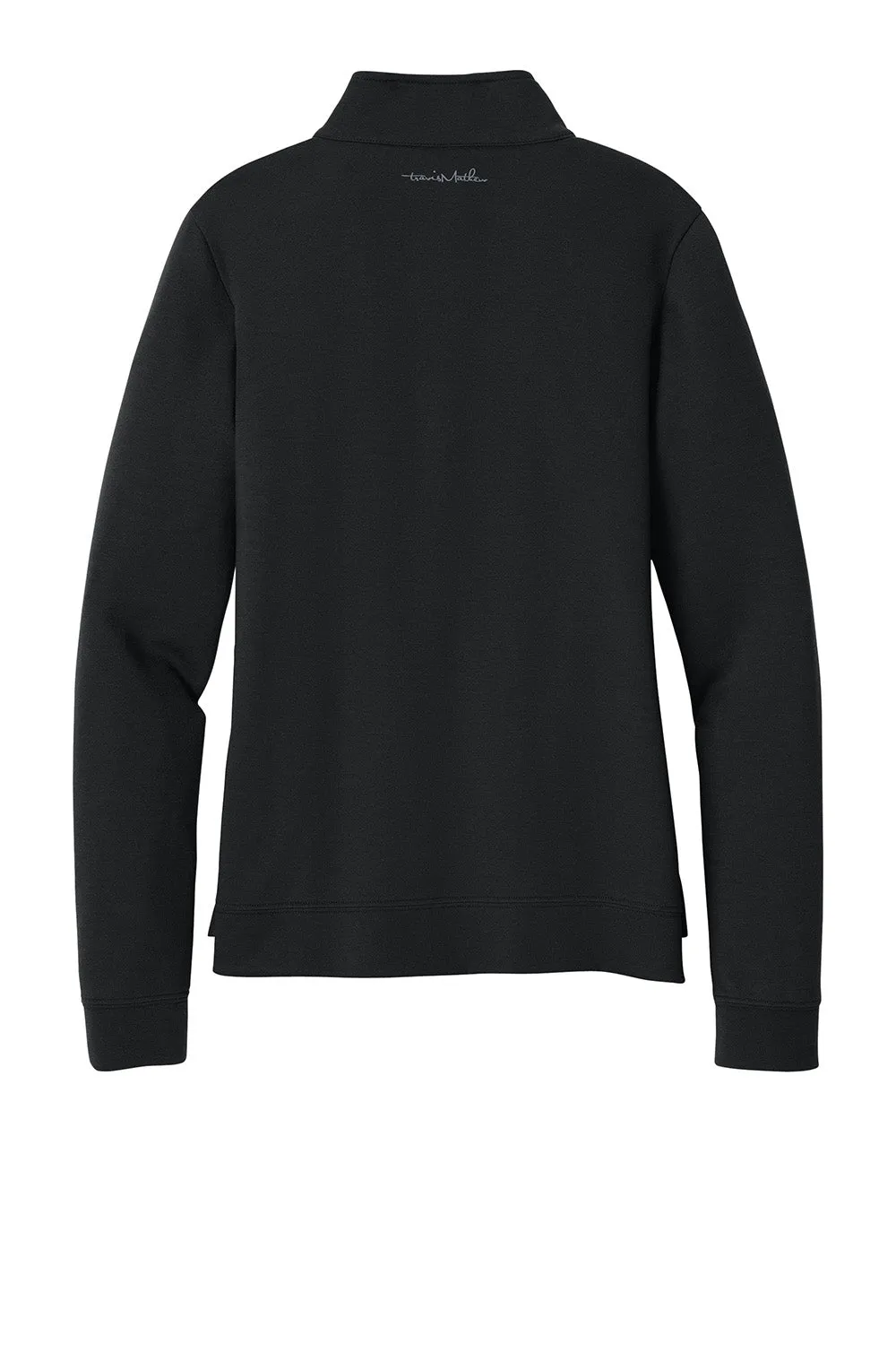 TravisMathew Damen Coveside Knitterfreies 1/4-Zip Sweatshirt - Schwarz