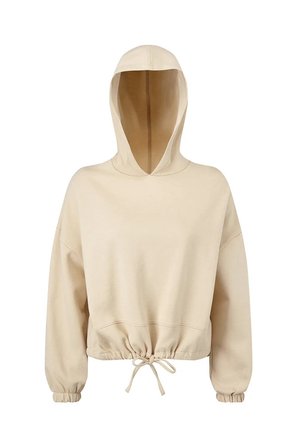 TriDri Damen Maria Cropped Kapuzenpullover Hoodie - Nude