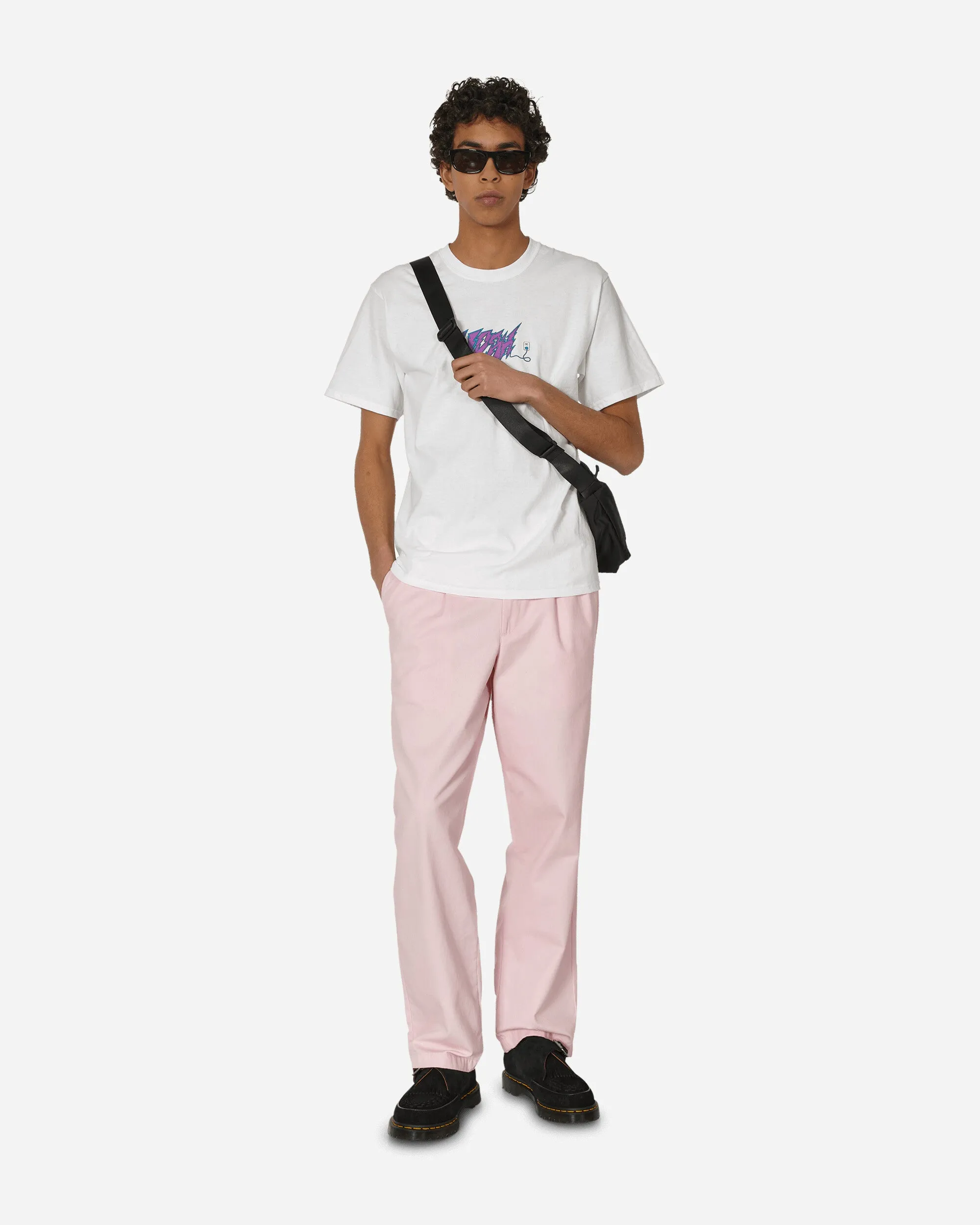 Twill-Doppelfaltenhose Pink