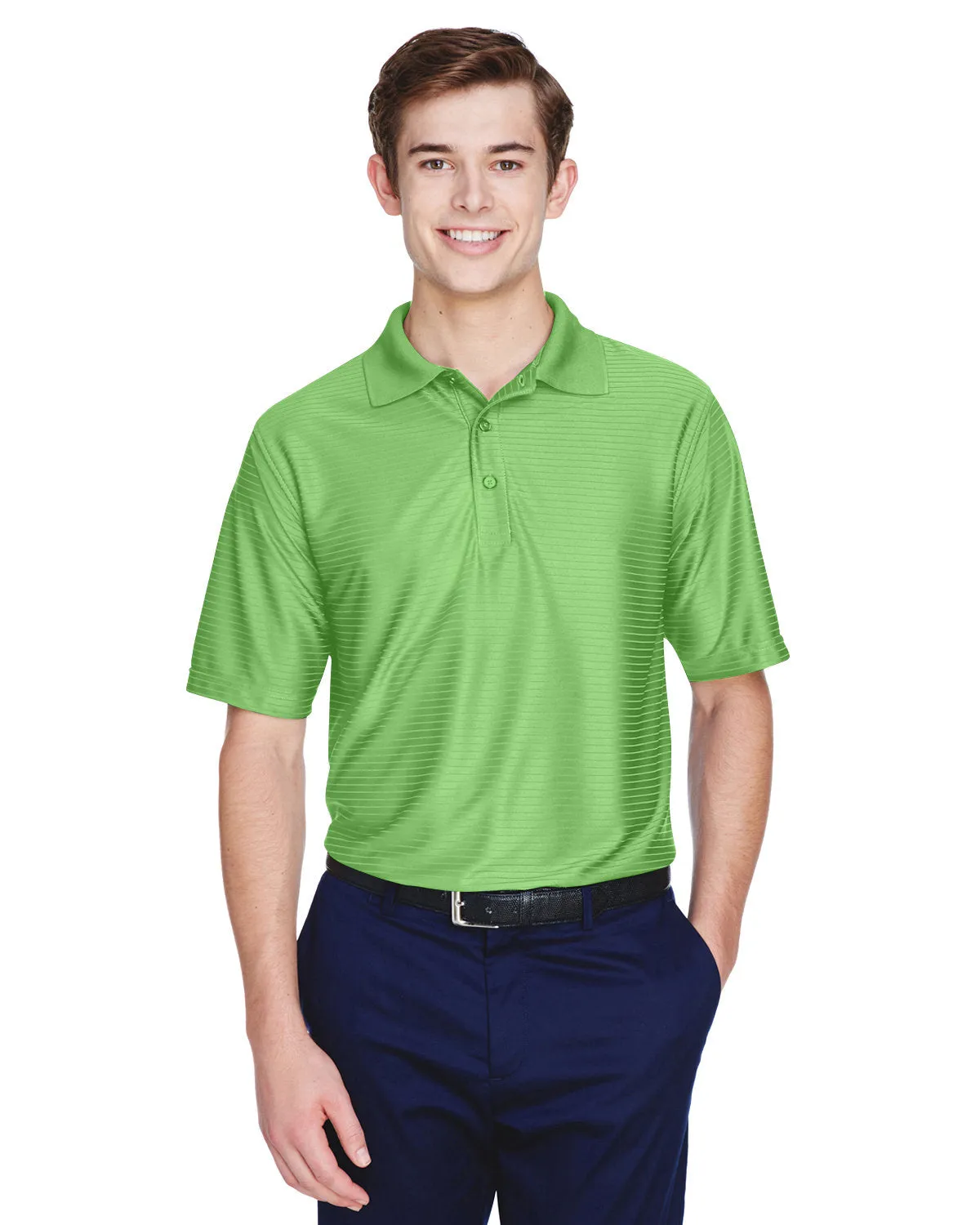 UltraClub 8413 Herren Cool & Dry Elite Ton-in-Ton Streifen Performance Polo