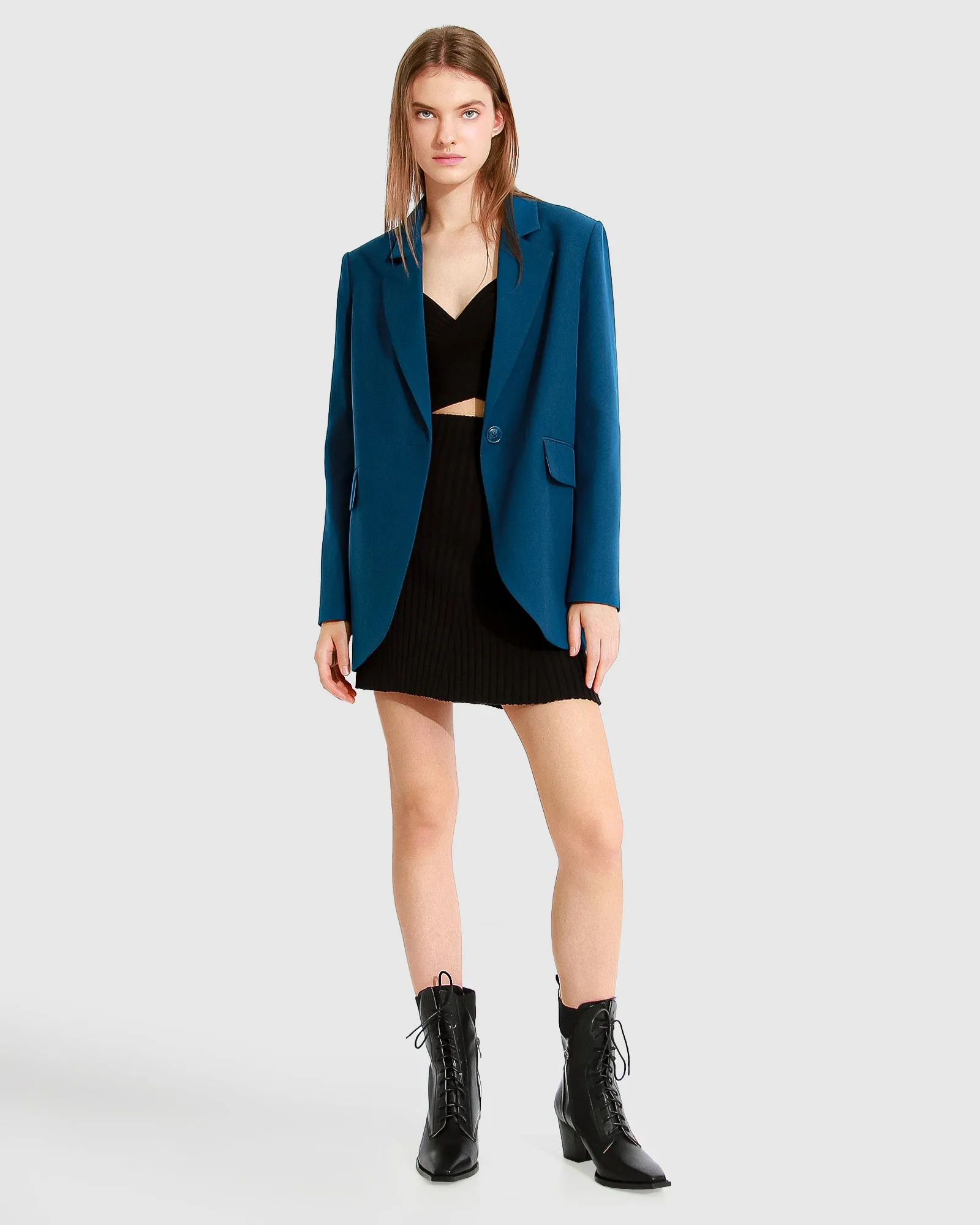 Unchained Heart Blazer - Dunkles Petrol