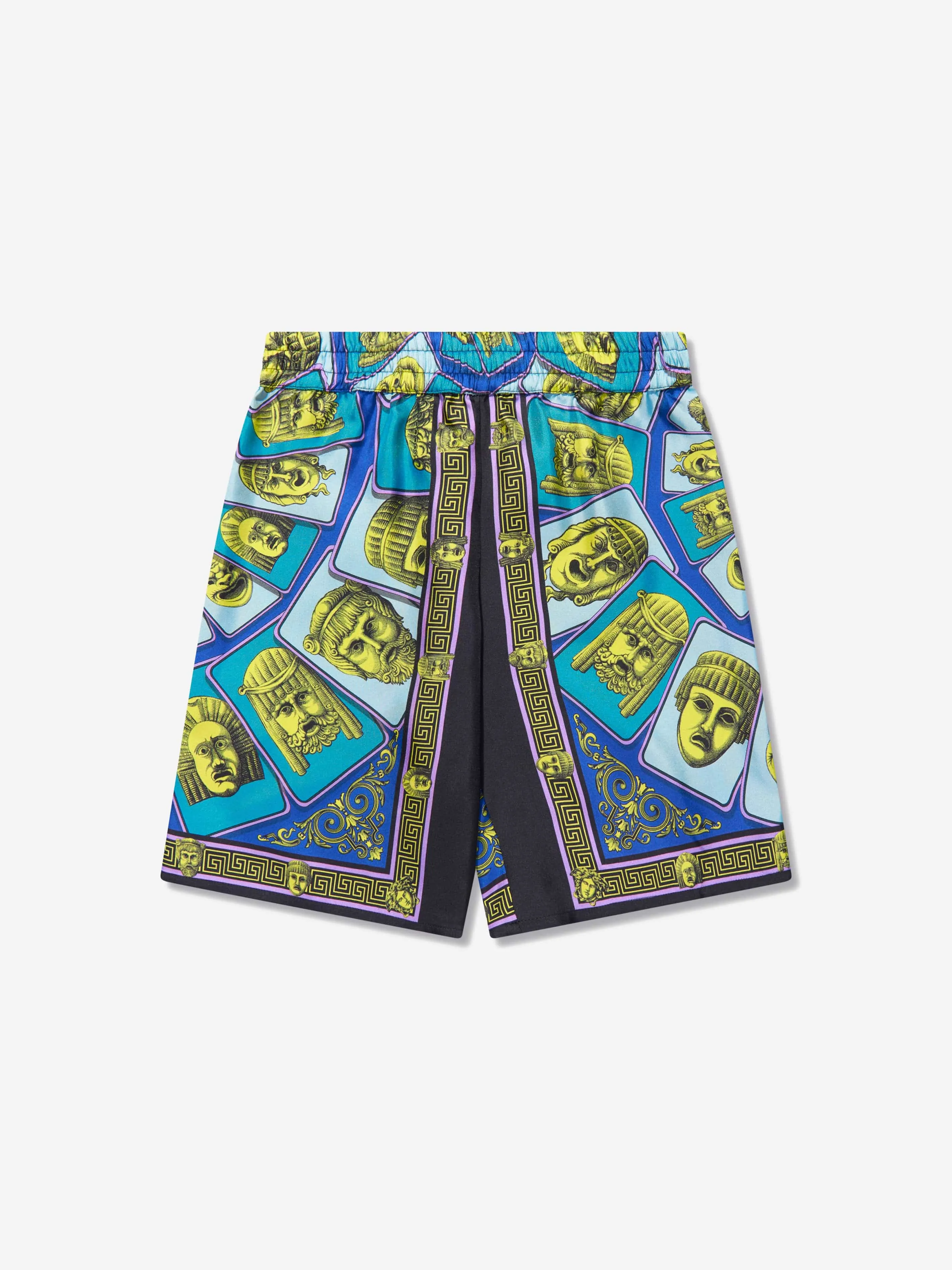 Versace Boys Maschere Seiden Shorts in Grün
