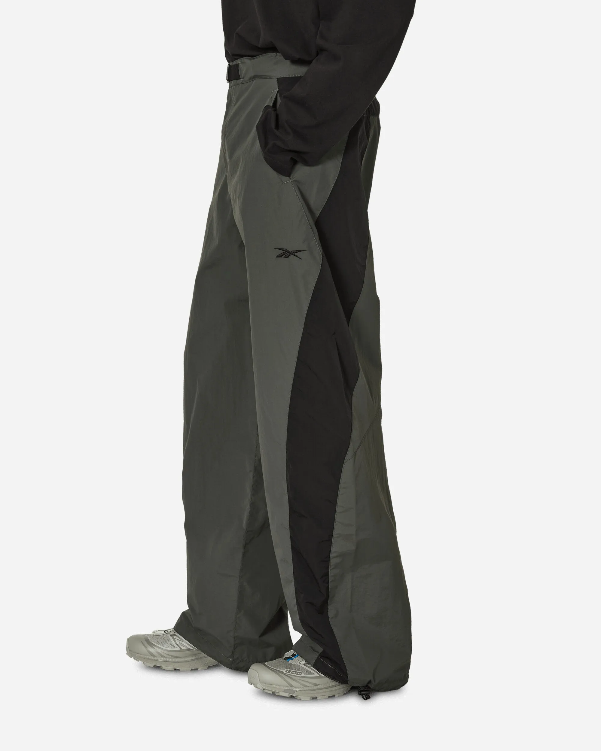 Weite Bein Hose Lavagrau