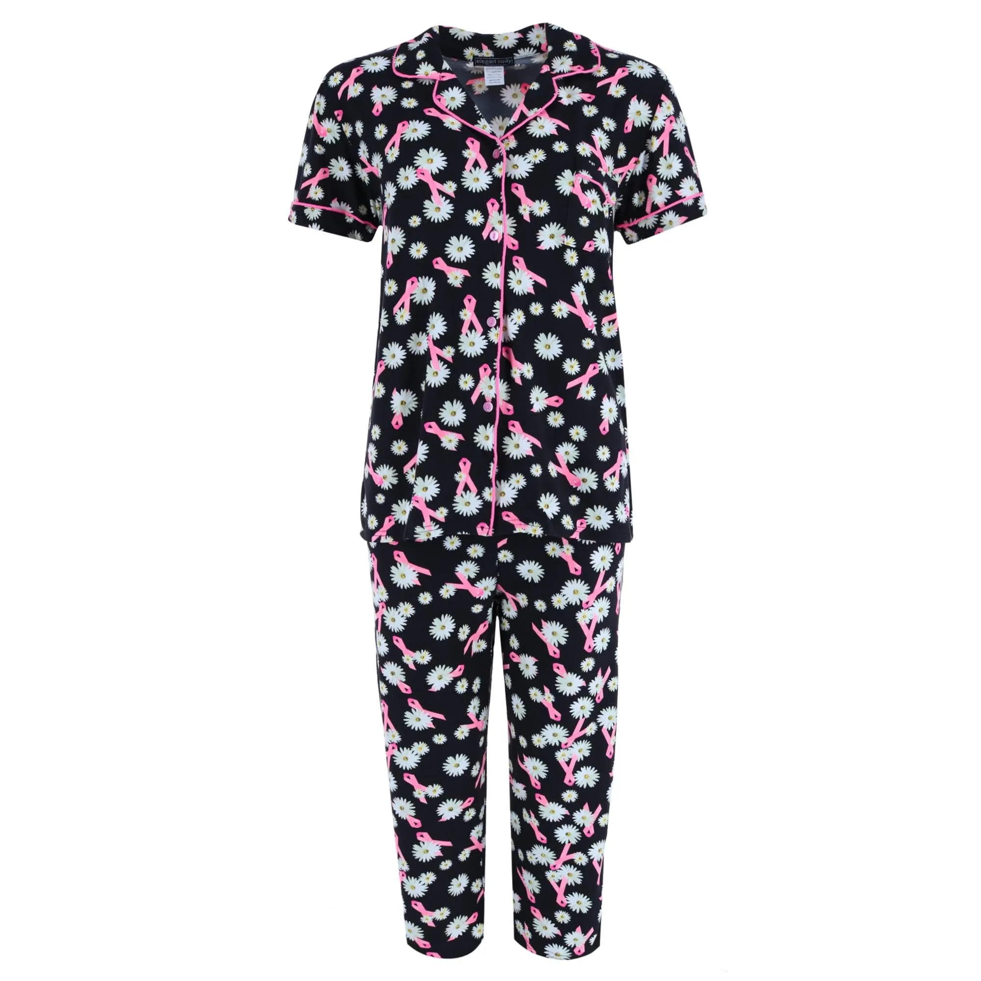 Damen Daisy Pink Ribbon Capri-Set