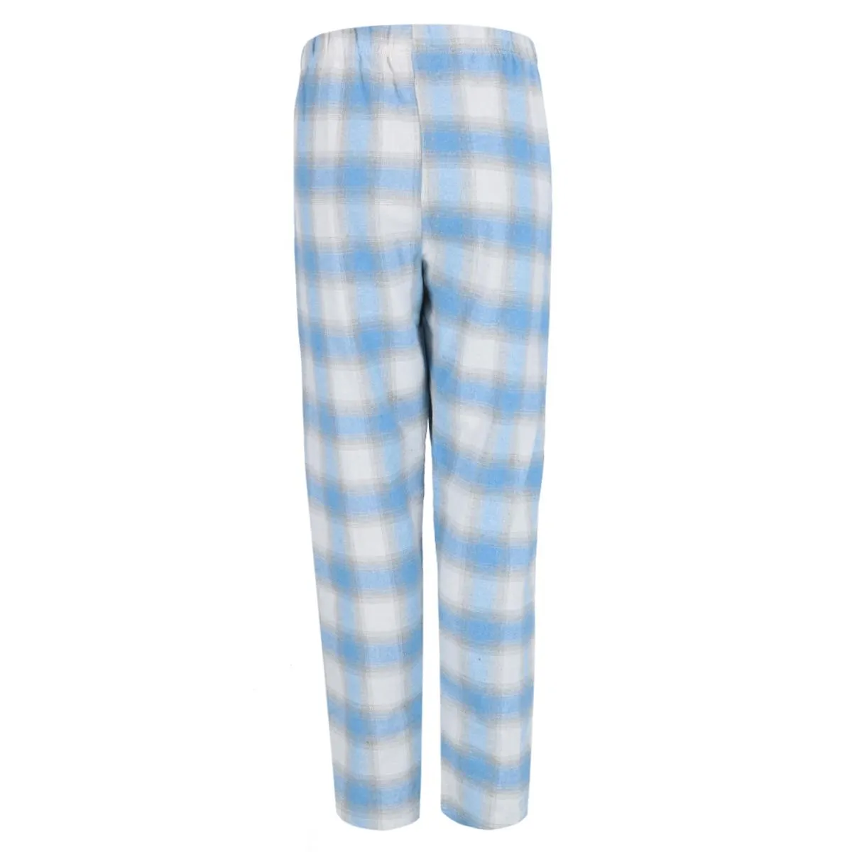 Damen Flanellhose mit Karomuster und offenem Saum