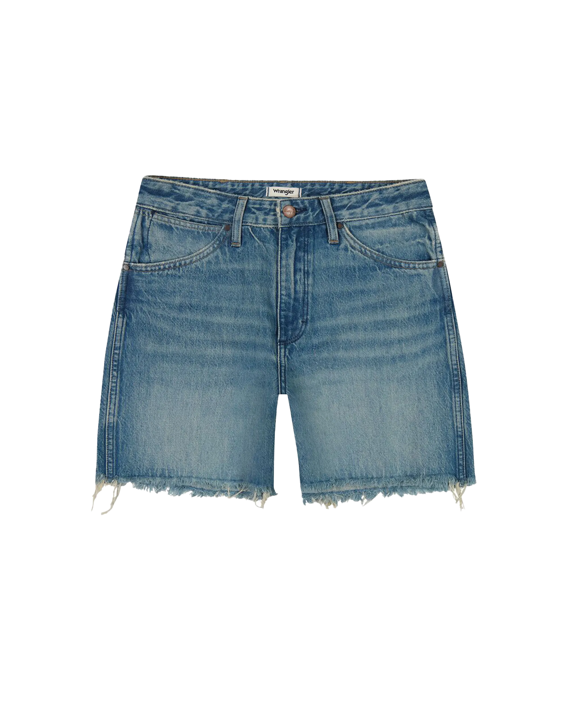 Wrangler Kleidung Cowboy Denim Shorts in Leaving Town