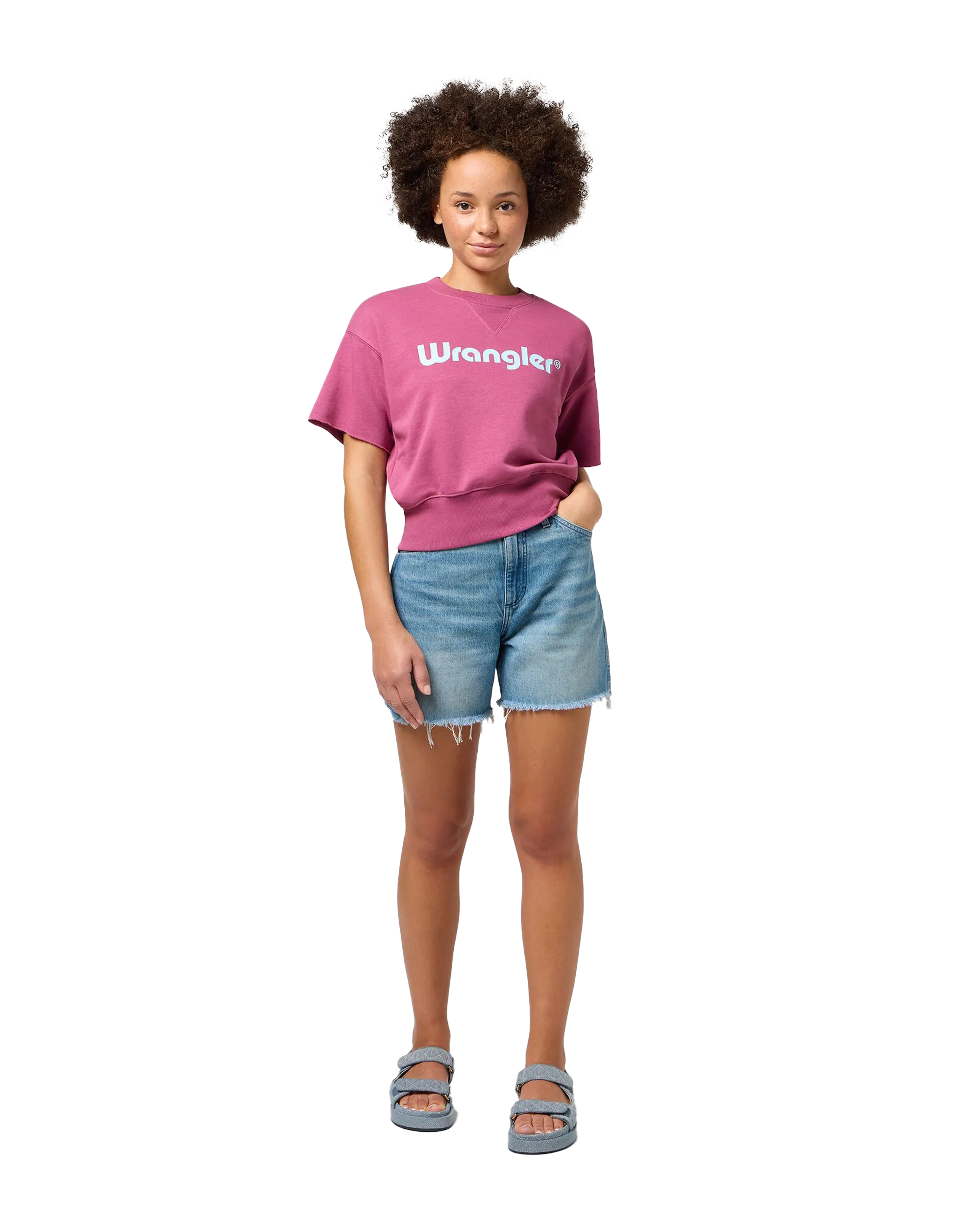 Wrangler Kleidung Cowboy Denim Shorts in Leaving Town