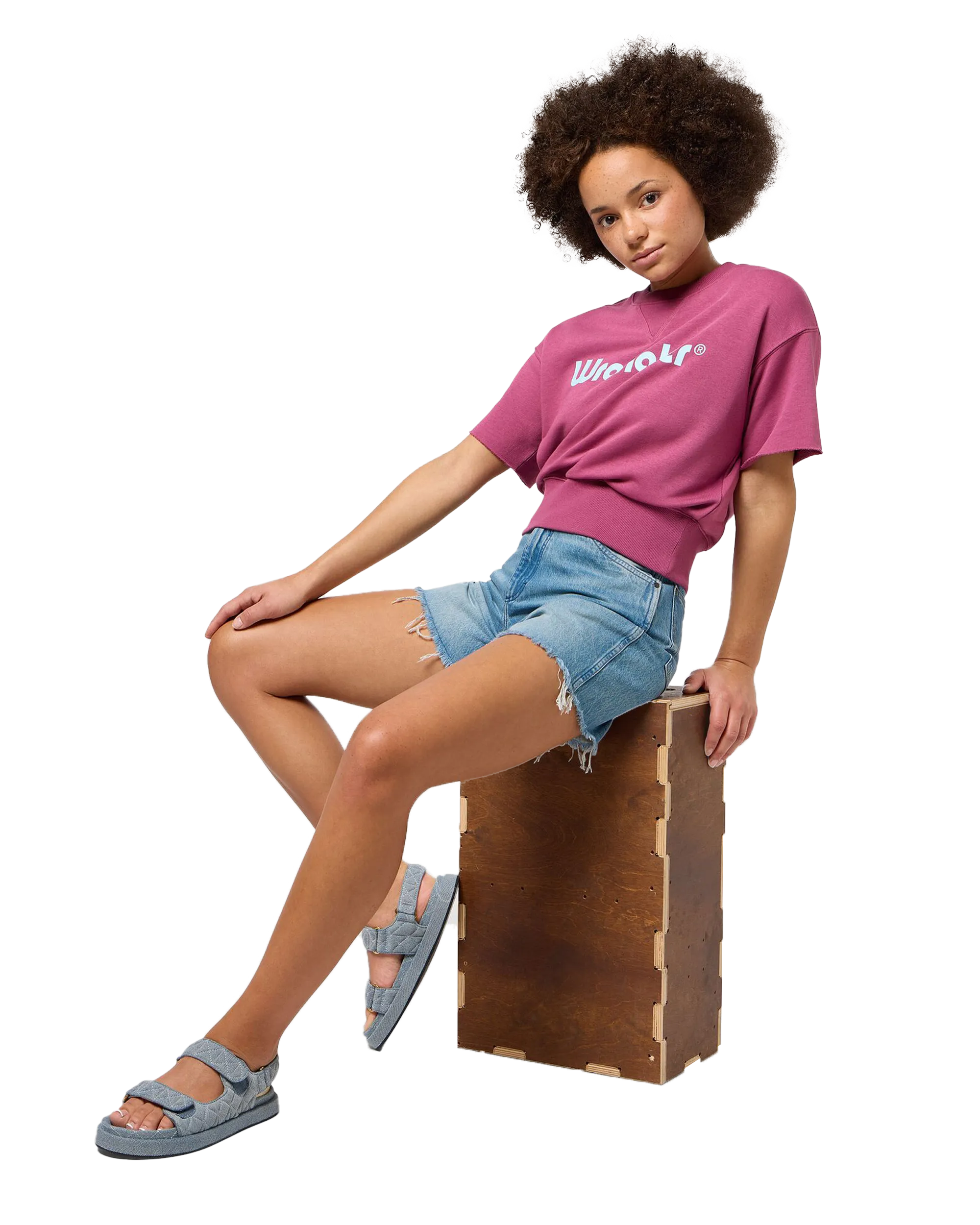 Wrangler Kleidung Cowboy Denim Shorts in Leaving Town